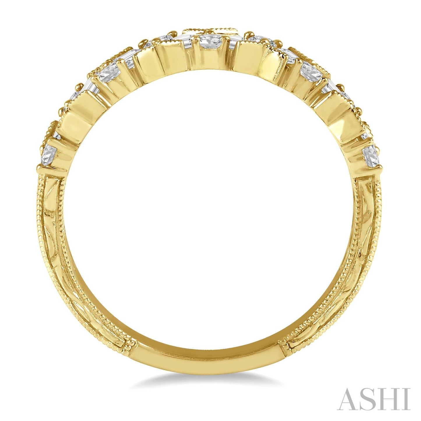 Scatter Zig-Zag Baguette Diamond Fashion Band
