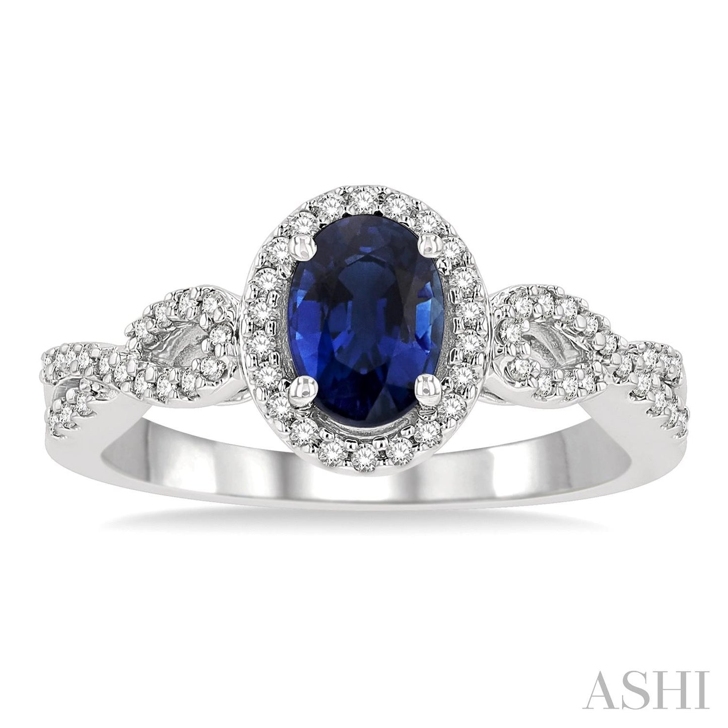 Oval Shape Gemstone & Diamond Ring