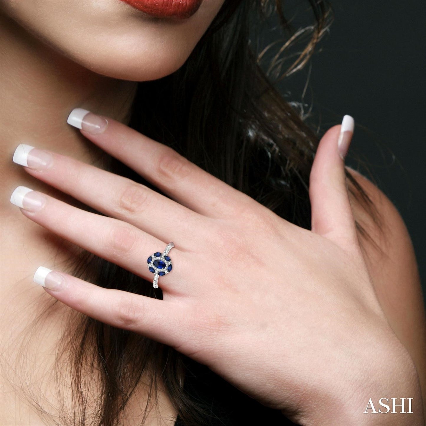 Oval Shape Sapphire & Diamond Ring