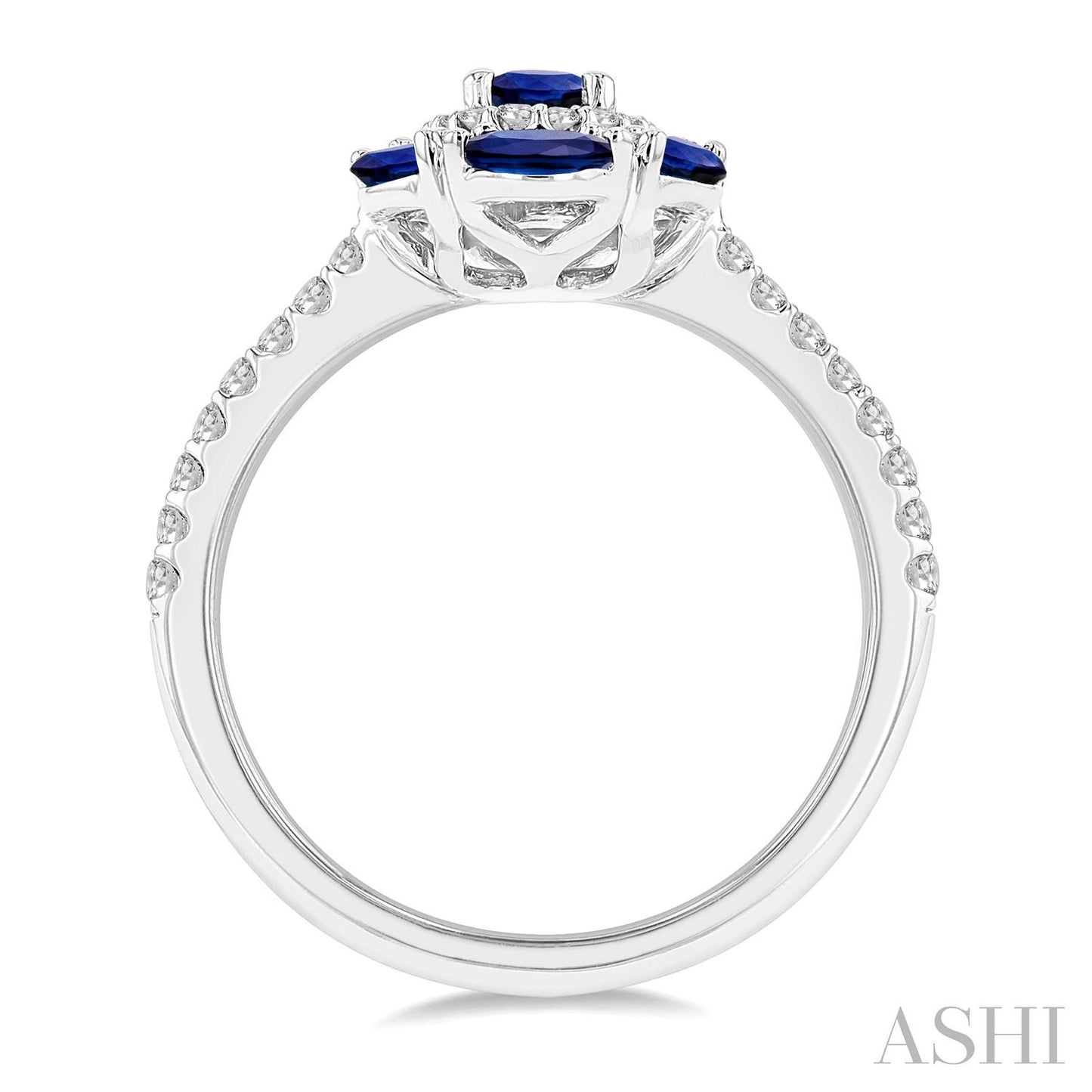 Oval Shape Sapphire & Diamond Ring