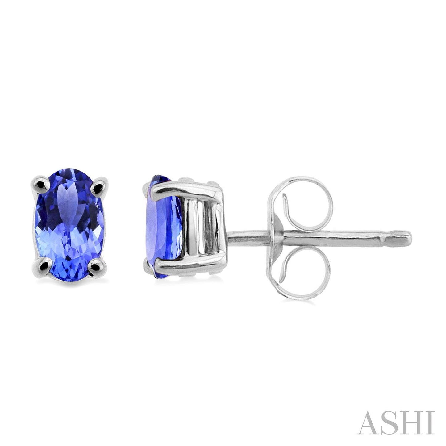 Oval Shape Tanzanite Stud Earrings