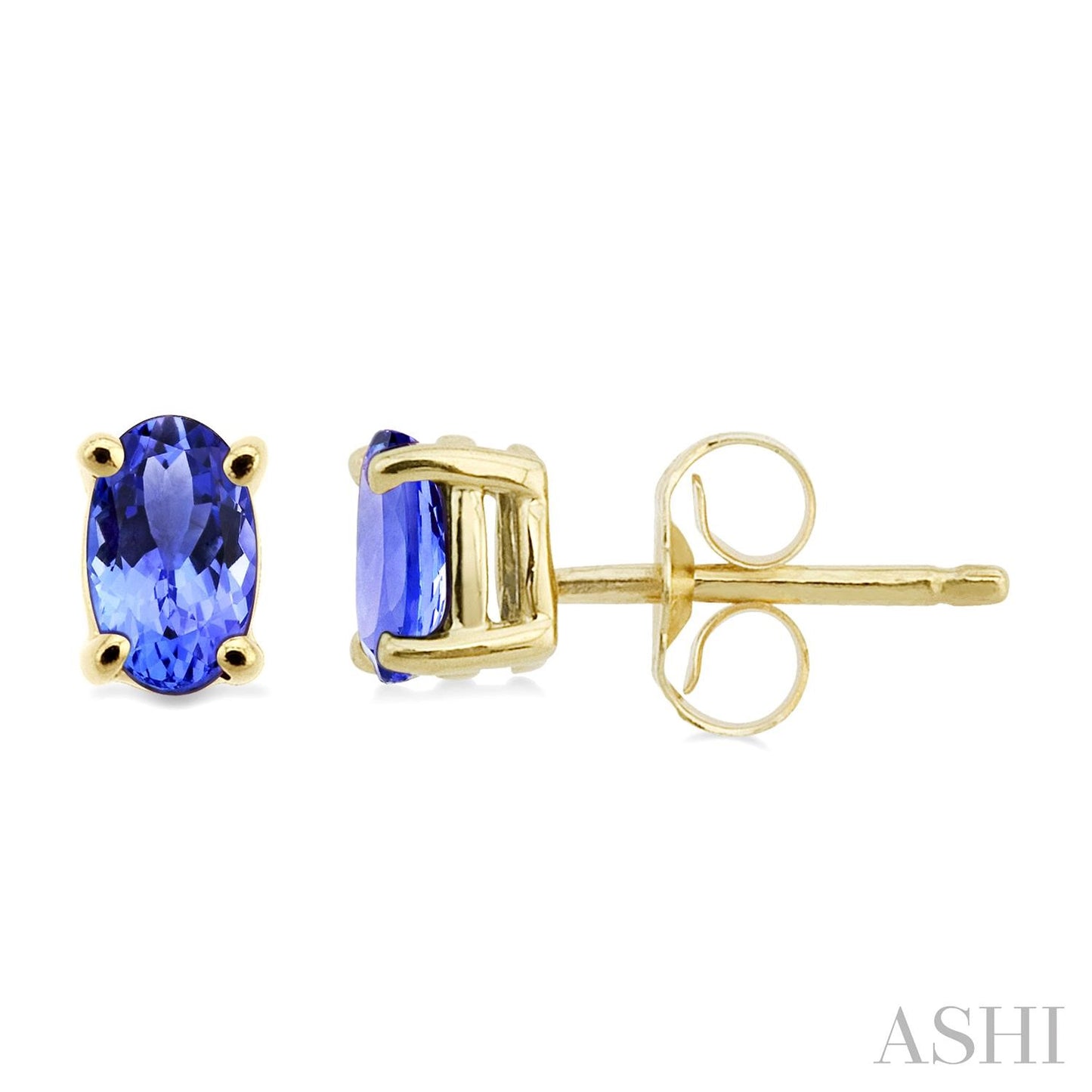 Oval Shape Tanzanite Stud Earrings