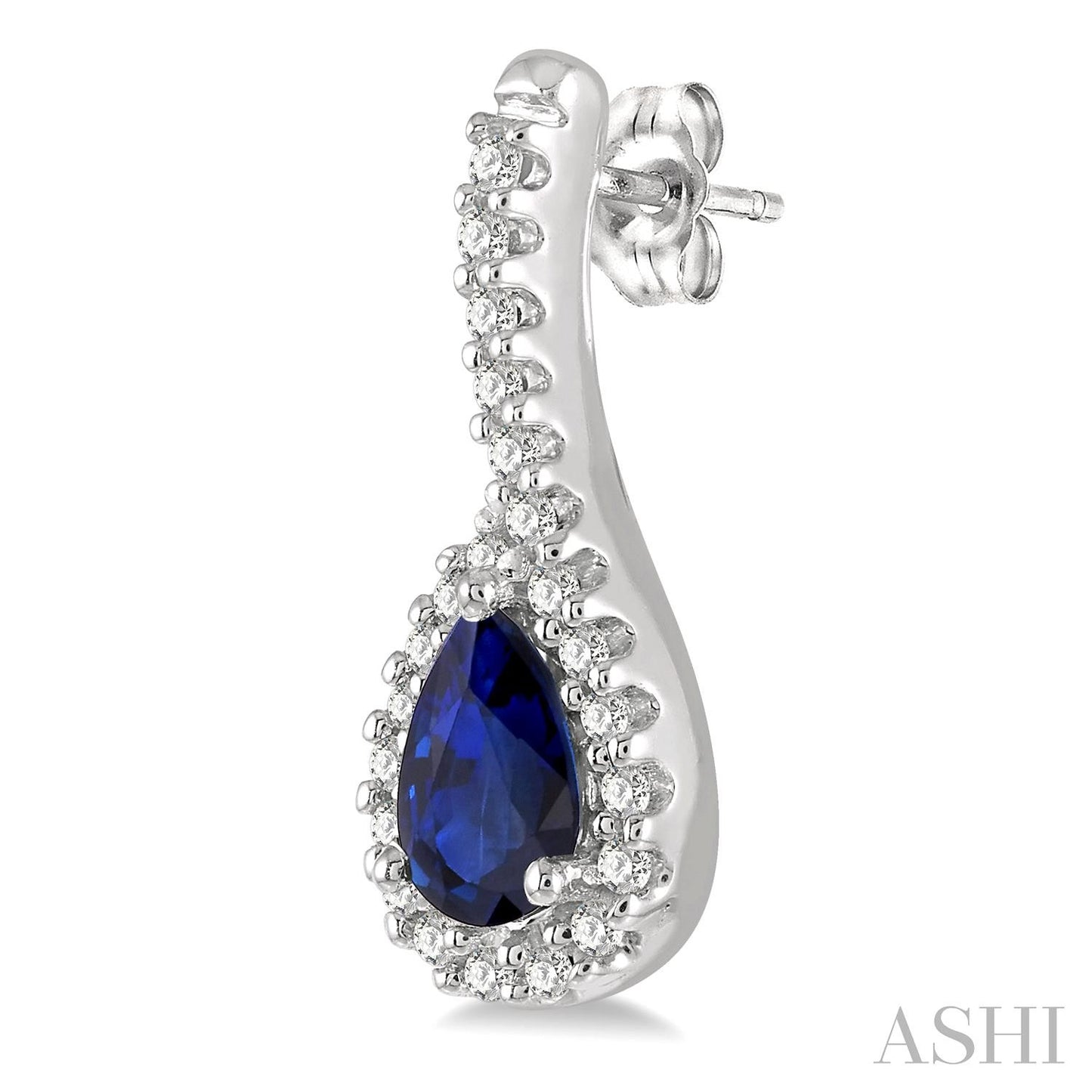 Pear Shape Sapphire & Diamond Earrings