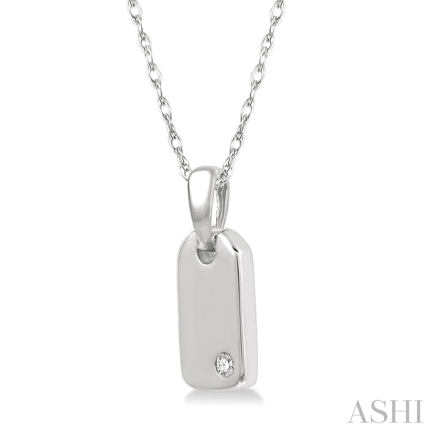 Dog Tag Diamond Pendant