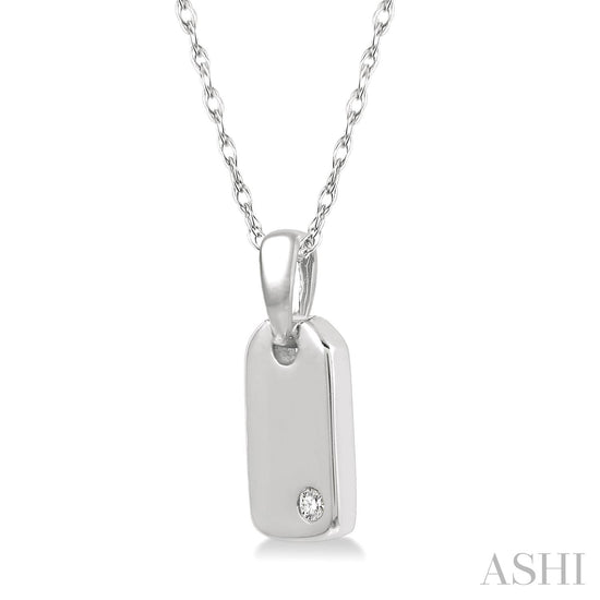 Dog Tag Diamond Pendant