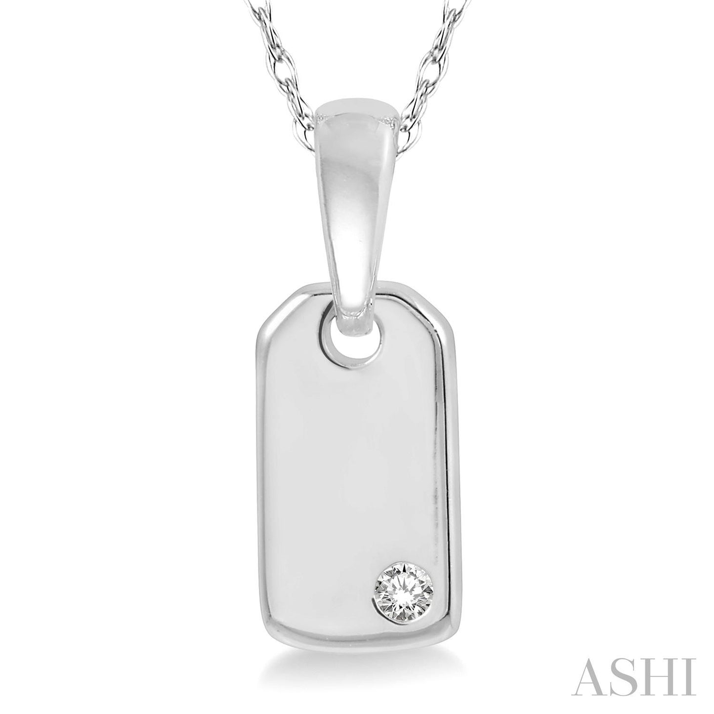 Dog Tag Diamond Pendant