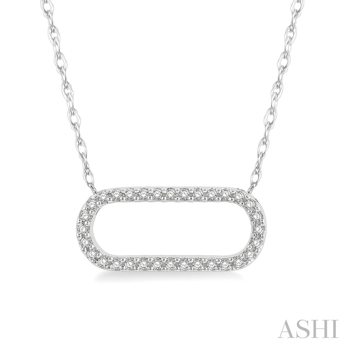 Paper Clip Diamond Fashion Necklace