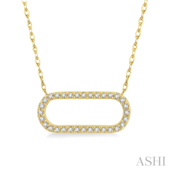 Paper Clip Diamond Fashion Necklace