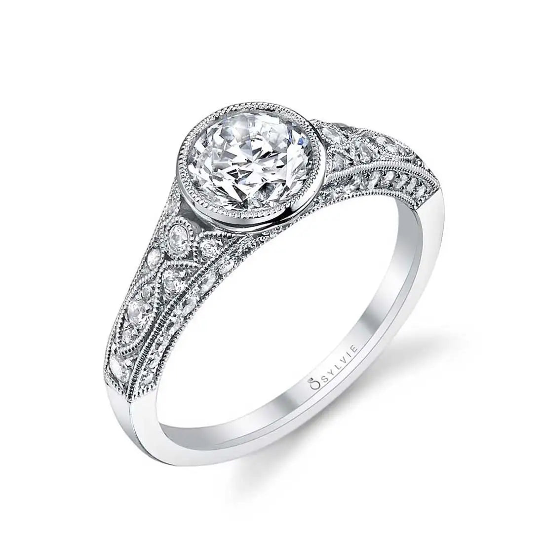 Barbara - Vintage bezel set engagement ring