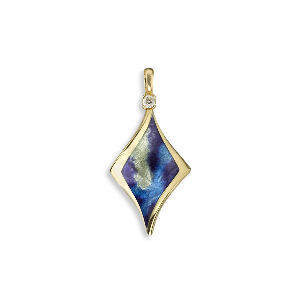 18K Multi Color Aurora Marquise DS-Twist Pendant